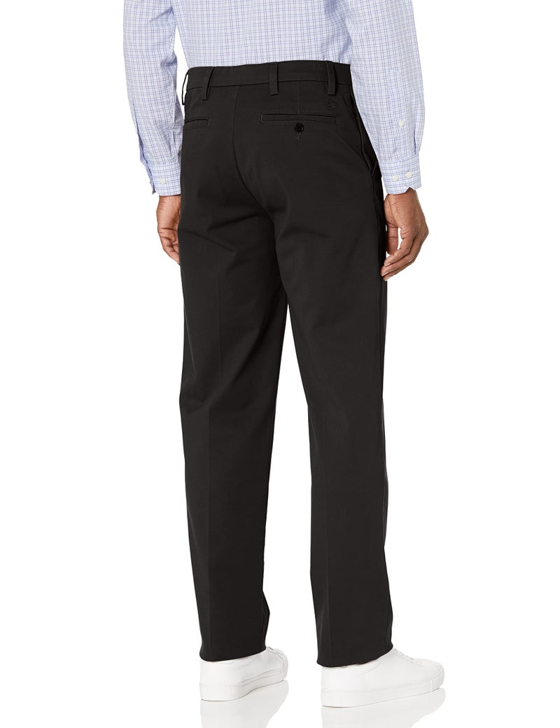 Dockers Men's Classic Fit Workday Khaki Smart 360 Flex Pants (Standard and Big & Tall), Black, 38W x 29L - Image 2